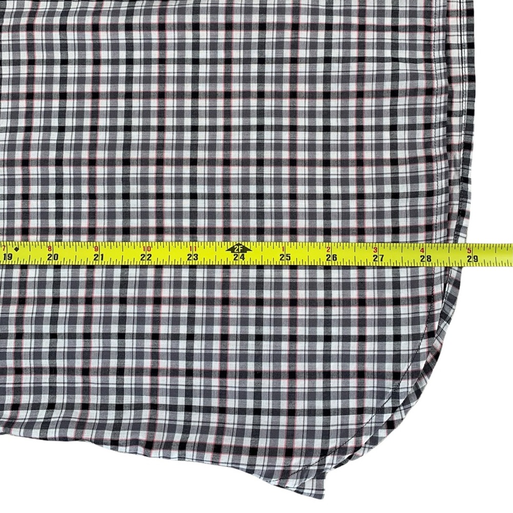 John Varvatos Men’s Medium Long Sleeve Shirt Checkered - Picture 12 of 13